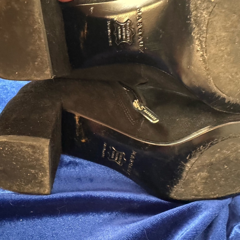 Margaux Black Suede Ankle Booties - Picture 8 of 11